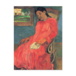 Woman in red dress - Paul Gauguin postcards