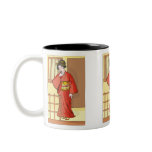 Woman in Red Kimono Mug
