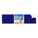 woman laying on the beach bumper stickers