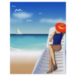 woman laying on the beach flyers