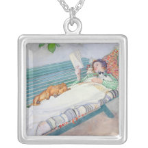 Woman Lying on a Bench, 1913 Custom Jewelry