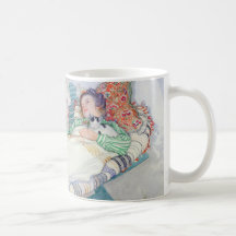 Woman Lying on a Bench, 1913 (w/c on paper) Coffee Mugs