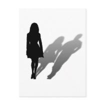 Woman Missing Man Silhouette