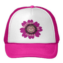 Woman Of Power Flower Mesh Hats