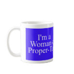 woman of proper tea dark blue mugs