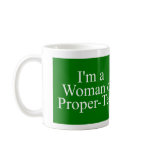 woman of proper tea dark green mugs