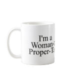 woman of proper tea white mugs