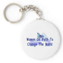 Woman On Path Key Chain
