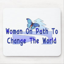 Woman On Path Mouse Pad