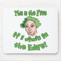 Woman on the Edge Mouse Mats