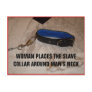 WOMAN PLACES THE SLAVE COLLAR AROUND... POST CARD