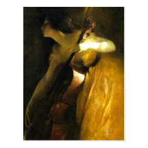 Woman Playing Cello Postcards