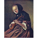 Woman Playing The Sistrum.,  By Jan Steen  (Best Q photo sculptures