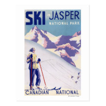 Woman Posing Open Slopes Poster Postcard