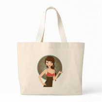Woman presenting bags
