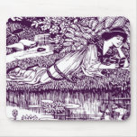 Woman Reading by a pond Mouse Pads