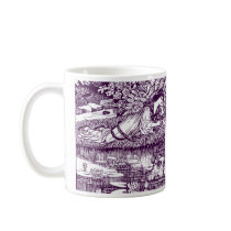 Woman Reading by a pond Mug