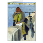Woman Reading Greeting Cards