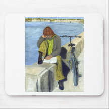 Woman Reading Mousepad