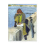 Woman Reading Post Cards