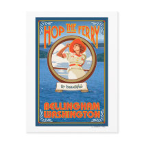 Woman Riding Ferry - Bellingham, Washington Post Card