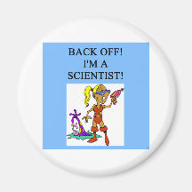 woman scientist refrigerator magnet