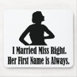 Woman silhoutte and funny sexist text. mousepads