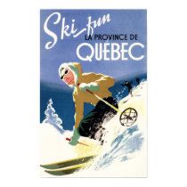 Woman Skiing - Both English and French Poster posters