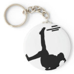 woman soccer bicycle kick keychain