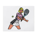 woman tennis player graphic flyer design