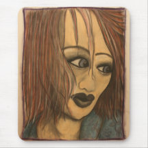 Woman Thinking Mousemats