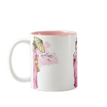 Woman, Umbrella, Cherry Blossom Mug