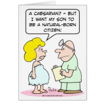 woman wants son to be natural-born citizen greeting cards