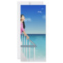 woman watching the sea personalized rack card