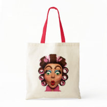 Woman Wearing Curlers Bags