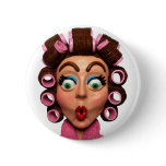 Woman Wearing Curlers