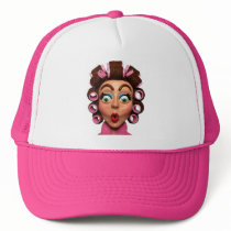 Woman Wearing Curlers
