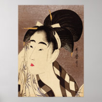 Woman Wiping Sweat Poster posters