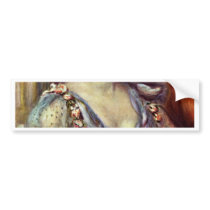Woman With A Fan By Pierre-Auguste Renoir (Best Qu Bumper Sticker
