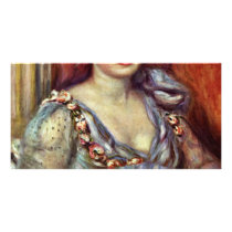 Woman With A Fan By Pierre-Auguste Renoir (Best Qu Custom Photo Card