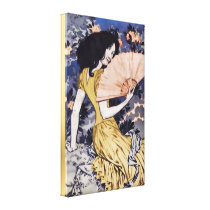 Woman with a Fan Wrapped Canvas Canvas Print