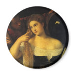 Woman with a Mirror by Titian magnets