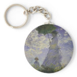 Woman with a Parasol by Claude Monet keychains