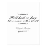 Woman With a Sword Postcards