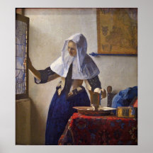 Woman with a Water Pitcher. by Johannes Vermeer Print