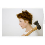 Woman with an attitude greeting card