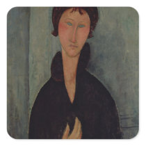 Woman with Blue Eyes, c.1918 Square Stickers