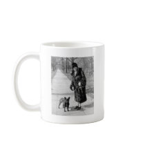 Woman with French Bulldog, 1920s Mug
