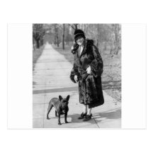 Woman with French Bulldog, 1920s Post Cards