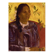Woman with Gardenia by Paul Gauguin Postcards